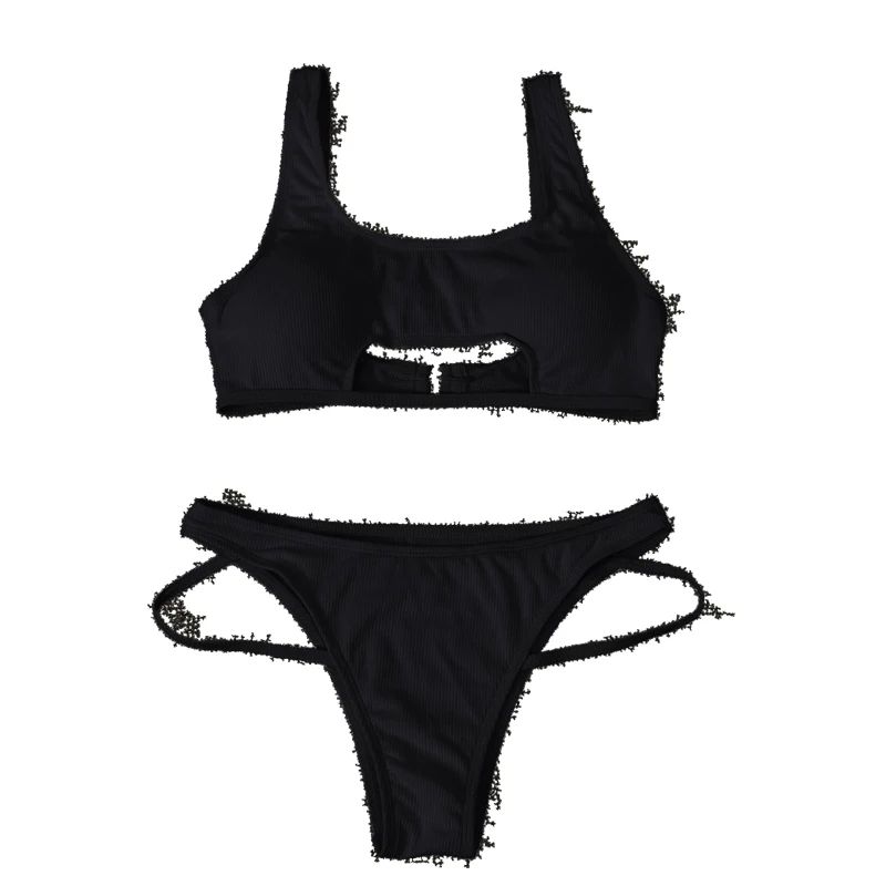Women's swimsuit 2021 European and American new split bikini solid color new hollow out women's sexy swimsuit
Women's swimsuit 2021 European and American new split bikini solid color new hollow out women's sexy swimsuit