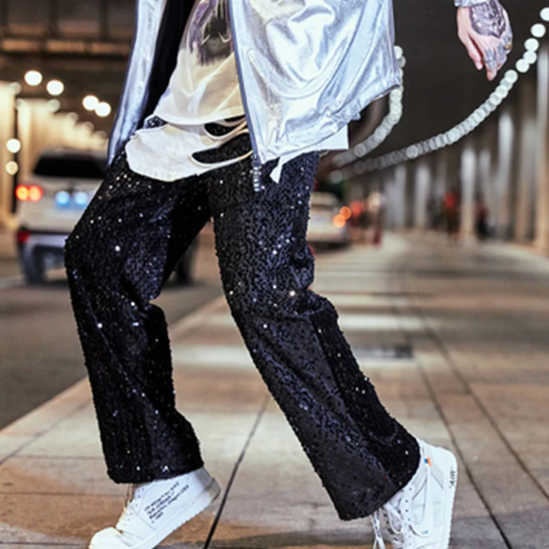 Style sequined New pants men's loose straight version Korean hip-hop fashion hip-hop clothing nightclub
Style sequined New pants men's loose straight version Korean hip-hop fashion hip-hop clothing nightclub
