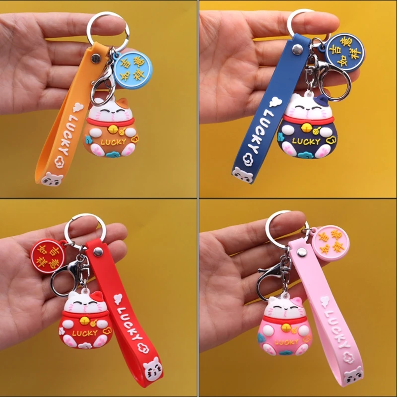4cm/1.5in Women’s Gift Cartoon Maneki Neko Key Chain w/ Lanyard for Handbags Totes Clothing & Backpack Key Ring Pendant
4cm/1.5in Women’s Gift Cartoon Maneki Neko Key Chain w/ Lanyard for Handbags Totes Clothing & Backpack Key Ring Pendant