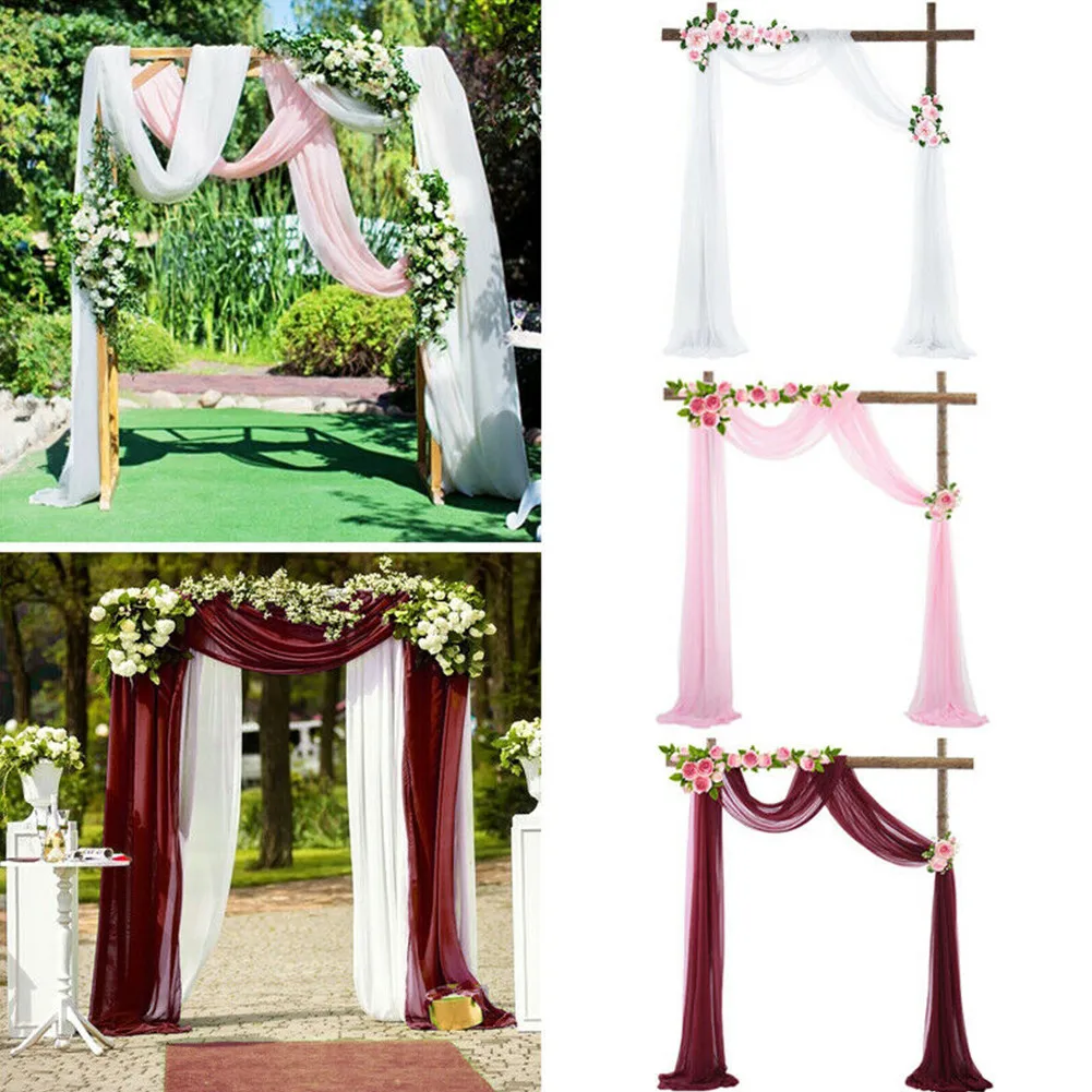 Wedding Arch Drapping Fabric Wedding Party Drapes Chiffon Fabric Chair Cover Backdrop Curtain Bruiloft Decoratie Party Event
Wedding Arch Drapping Fabric Wedding Party Drapes Chiffon Fabric Chair Cover Backdrop Curtain Bruiloft Decoratie Party Event