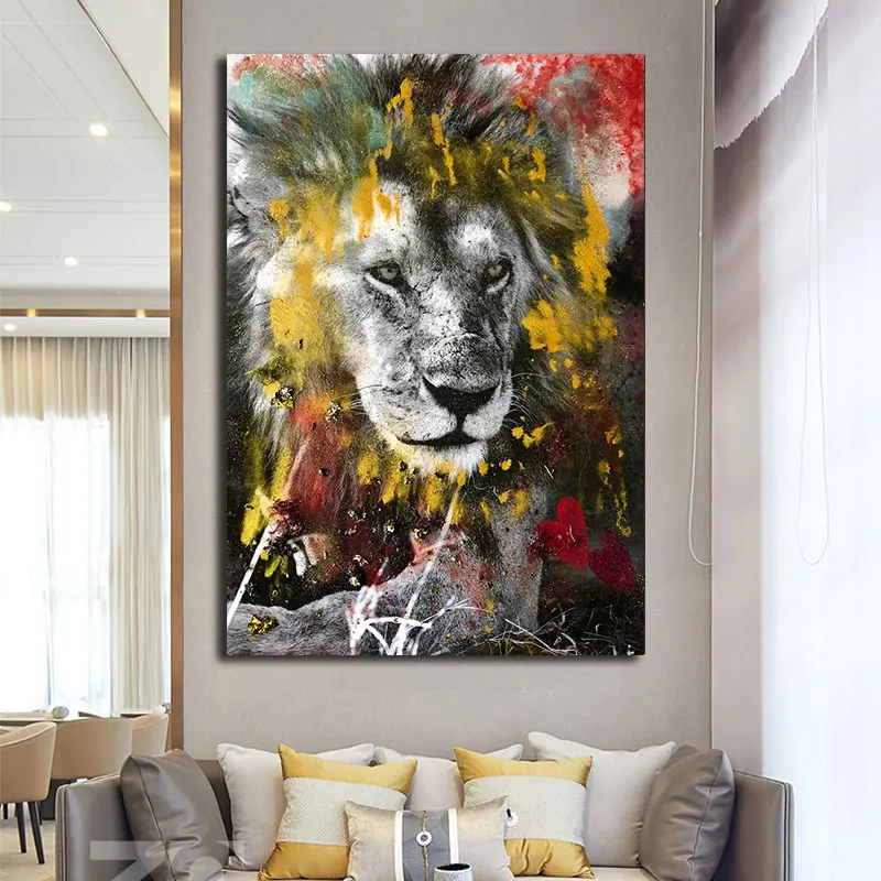 Colorful Lion Animal Abstract Painting Modern Wall Art Picture Poster Canvas Painting Decor Painting Oil Painting Home Decor
Colorful Lion Animal Abstract Painting Modern Wall Art Picture Poster Canvas Painting Decor Painting Oil Painting Home Decor