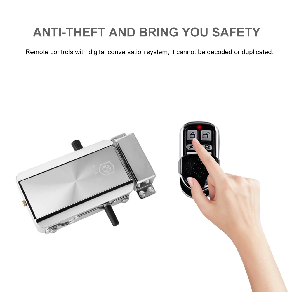 Remote Control Keyless Entry Electronic Lock Smart Home Door Lock Kit Wireless Anti-theft Deadbolt Access Control System
Remote Control Keyless Entry Electronic Lock Smart Home Door Lock Kit Wireless Anti-theft Deadbolt Access Control System