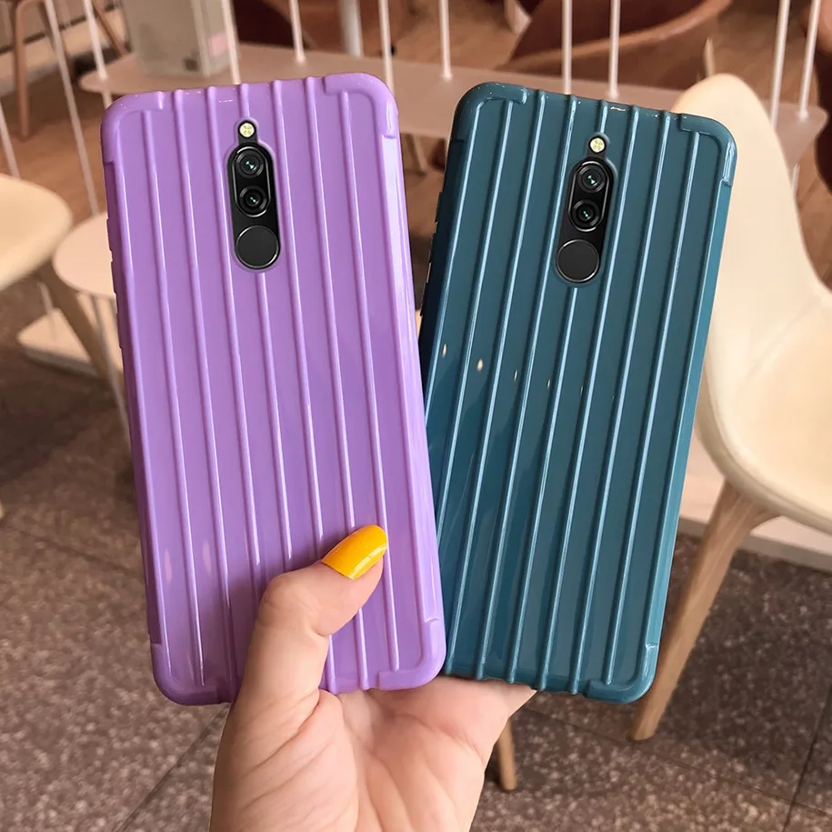 Силиконовый чехол для телефона Xiaomi Redmi 8A из мягкого ТПУ багажный чемодан задняя