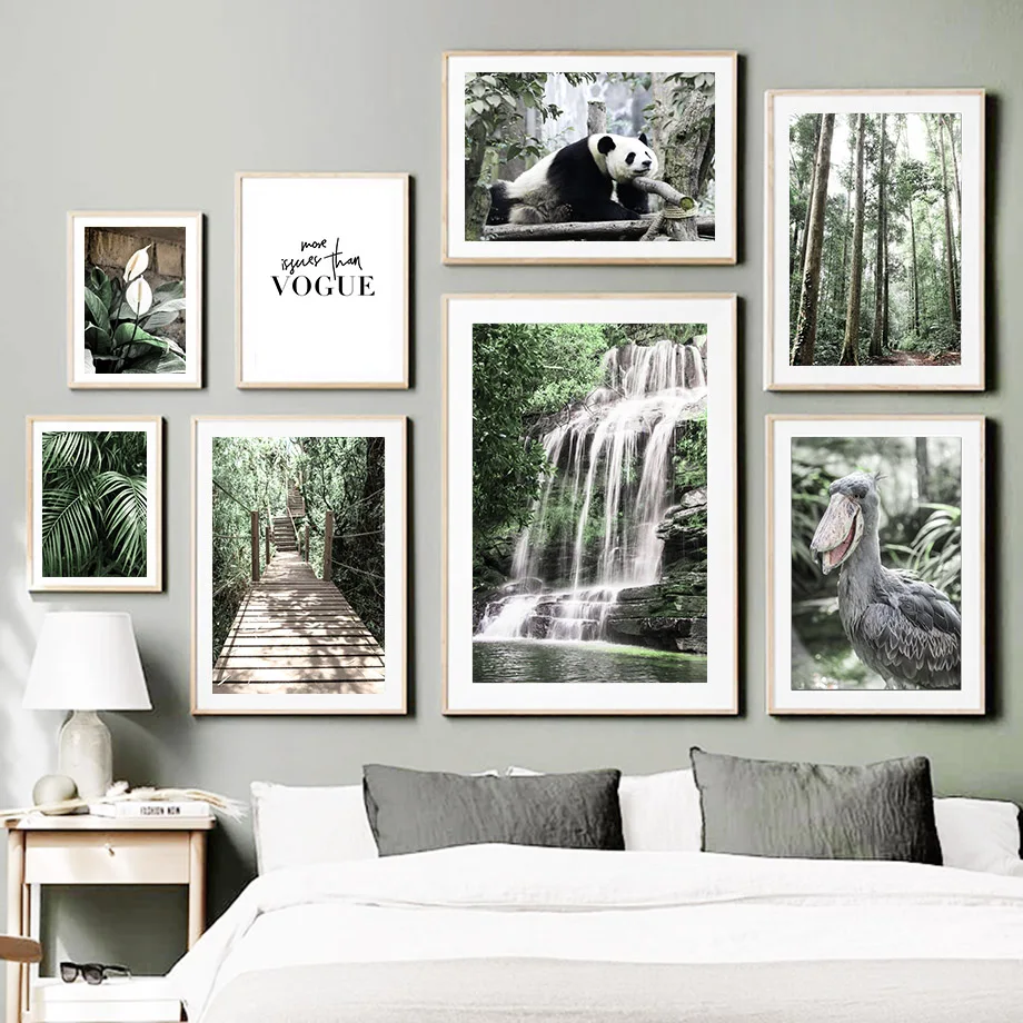 Jungle Forest Waterfall Panda Flower Leaf Nordic Poster And Prints Wall Art Canvas Painting Wall Pictures For Living Room Decor
Jungle Forest Waterfall Panda Flower Leaf Nordic Poster And Prints Wall Art Canvas Painting Wall Pictures For Living Room Decor