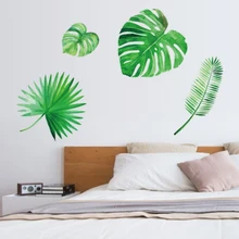 Nordic plant leaves fresh and modern porch bedroom living room TV decoration stickers