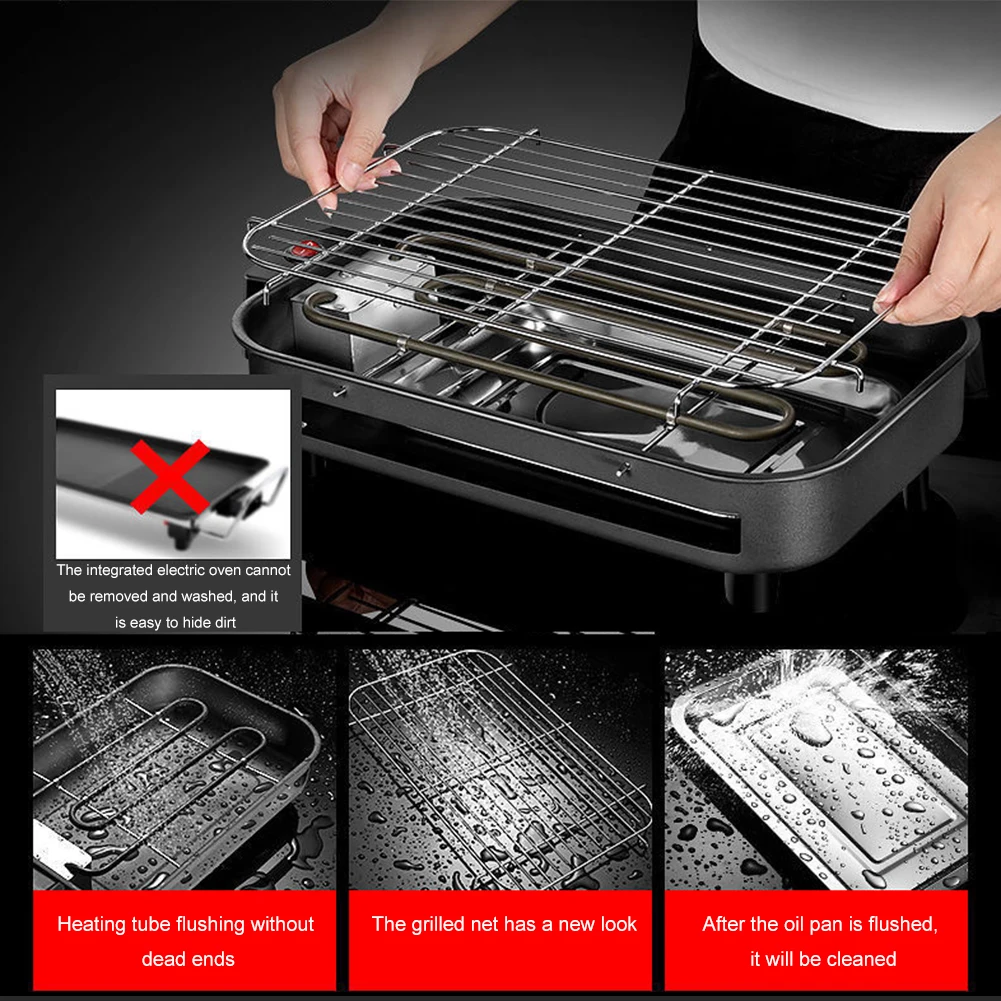 Electric Pan Grill BBQ Stove Non-Stick Electric Griddle Baking Pan EU Smokeless Oven Furnace Heating Rack for Camping
Electric Pan Grill BBQ Stove Non-Stick Electric Griddle Baking Pan EU Smokeless Oven Furnace Heating Rack for Camping