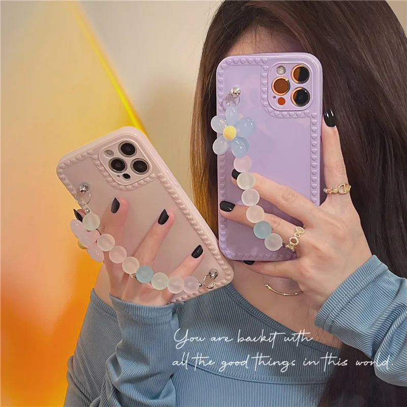 Fashion 3D Flower Bracelet Case for iPhone 13 11 12 Pro Max MiNi XR X XS 7 8 Plus SE2 Love Heart Wrist Hand Chain TPU Back Cover
Fashion 3D Flower Bracelet Case for iPhone 13 11 12 Pro Max MiNi XR X XS 7 8 Plus SE2 Love Heart Wrist Hand Chain TPU Back Cover
