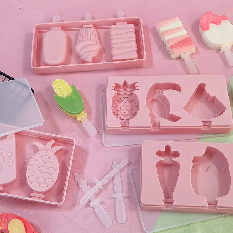 3D Silicone Pineapple Strawberry Pink Ice Cream Mould Summer DIY Dessert Ice Cube Tray Popsicle Barrel Mold Kitchen Accessorise
3D Silicone Pineapple Strawberry Pink Ice Cream Mould Summer DIY Dessert Ice Cube Tray Popsicle Barrel Mold Kitchen Accessorise