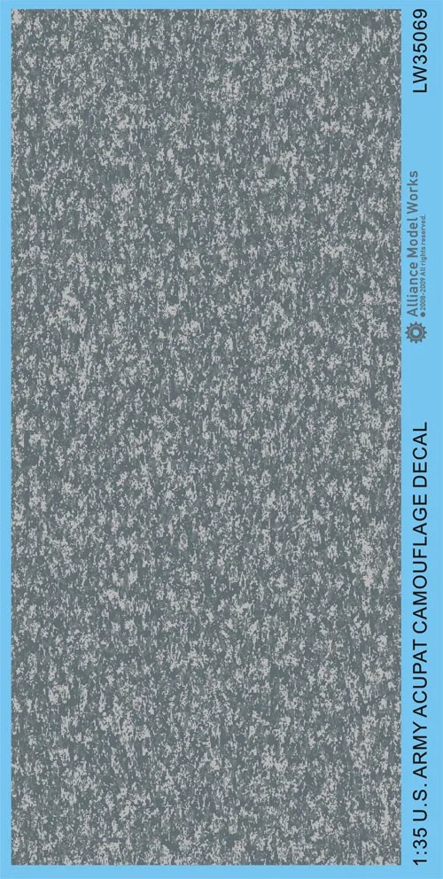 1/35 US ARMY ACUPAT Camouflage Decal (5.5X2.5 inches) LW35069 Modeling Upgrade Kits 
1/35 US ARMY ACUPAT Camouflage Decal (5.5X2.5 inches) LW35069 Modeling Upgrade Kits