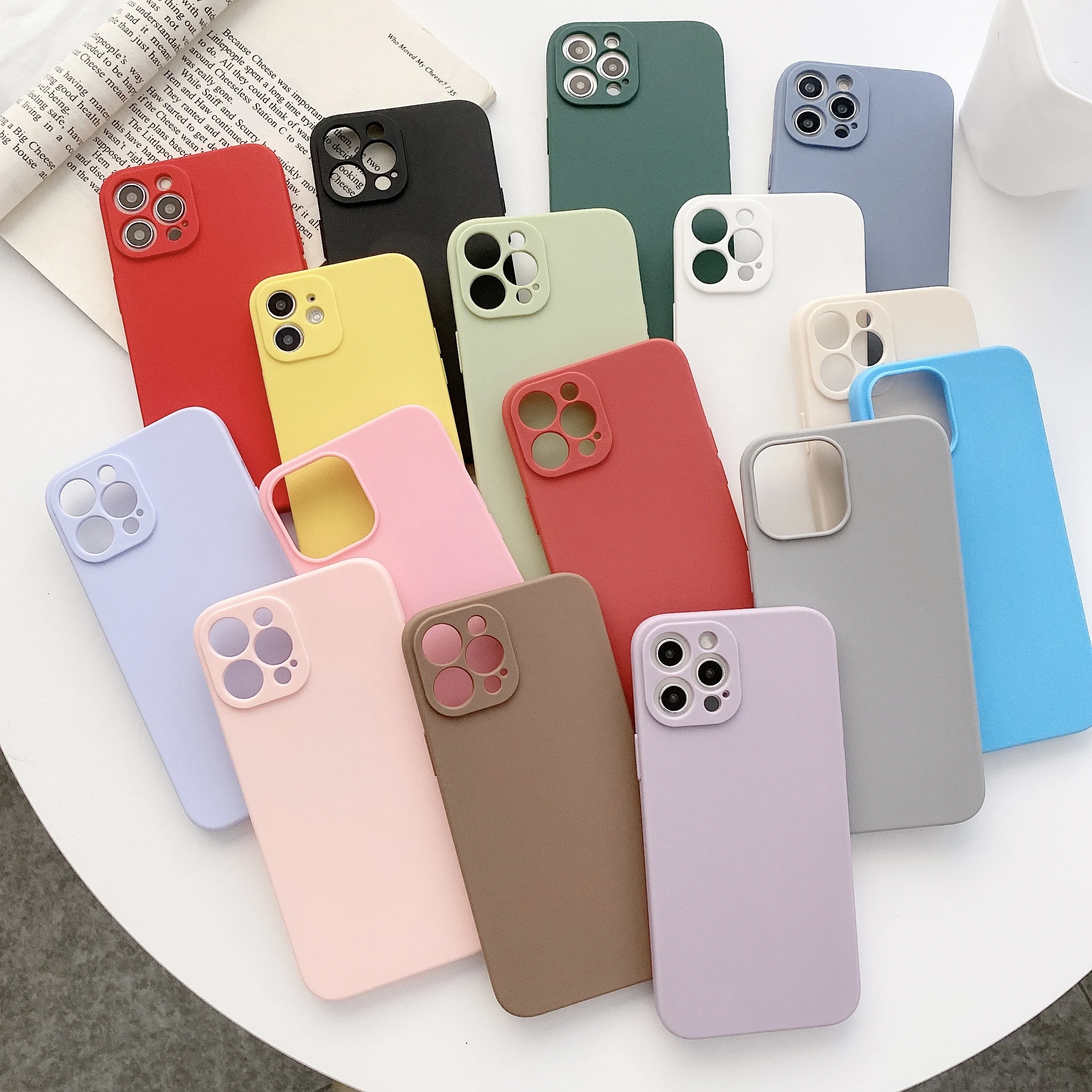 Для iPhone SE 2020 6 7 8 Plus X XS XR 11 12 Pro Max Mini цветной пастельный Матовый Мягкий ТПУ чехол для