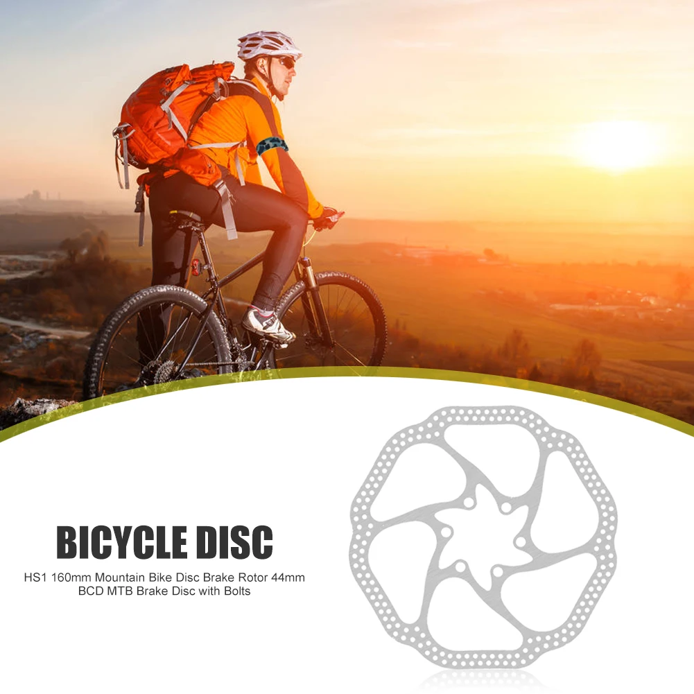 160mm MTB Bike Disc Brake Rotor with 6 Bolts Durable Stainless Steel 44mm BCD Mountain Bicycle Part Brake Disc
160mm MTB Bike Disc Brake Rotor with 6 Bolts Durable Stainless Steel 44mm BCD Mountain Bicycle Part Brake Disc