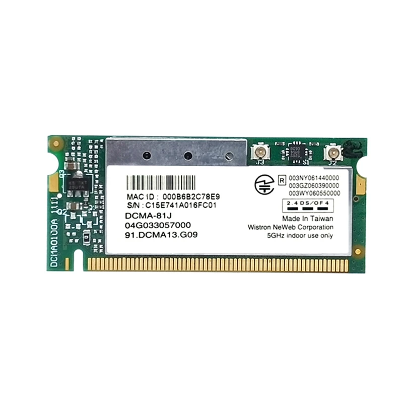 Сетевая карта для Atheros AR5414 DCMA-81 2,4G/5GZ, Двухдиапазонная беспроводная сетевая карта для промышленного компьютера ROS
Сетевая карта для Atheros AR5414 DCMA-81 2,4G/5GZ, Двухдиапазонная беспроводная сетевая карта для промышленного компьютера ROS