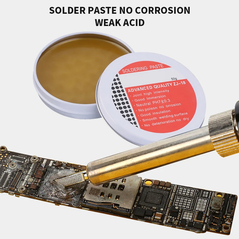 Rosin Soldering Paste Environmentally Friendly Welding Materials Electrical Soldering Corrosion-resistant No Toxic No Residue
Rosin Soldering Paste Environmentally Friendly Welding Materials Electrical Soldering Corrosion-resistant No Toxic No Residue