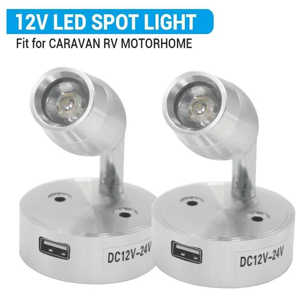 2x 12V LED Interior Spot Reading Light Camper Van Caravan Boat Touch Switch USB Lamp Decoration Eco-friendly And Durable
2x 12V LED Interior Spot Reading Light Camper Van Caravan Boat Touch Switch USB Lamp Decoration Eco-friendly And Durable