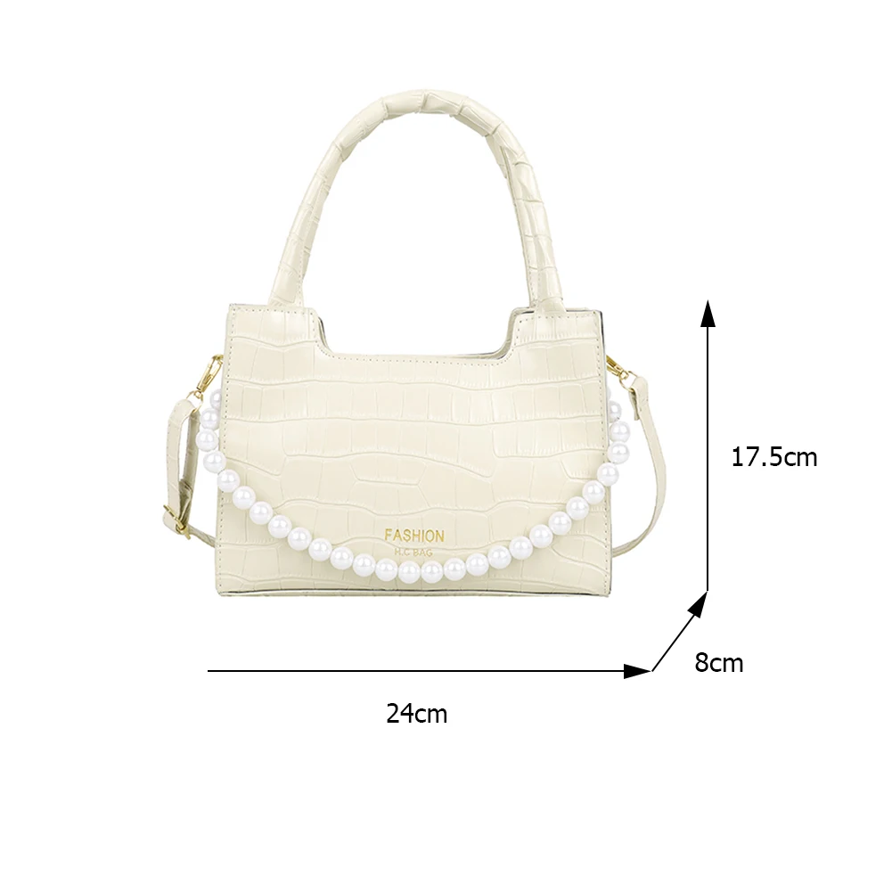 Fashion Women Solid Color Stone Pattern Pearl PU Leather Shoulder Crossbody Messenger Bag Casual Ladies Small Top-handle Handbag
Fashion Women Solid Color Stone Pattern Pearl PU Leather Shoulder Crossbody Messenger Bag Casual Ladies Small Top-handle Handbag