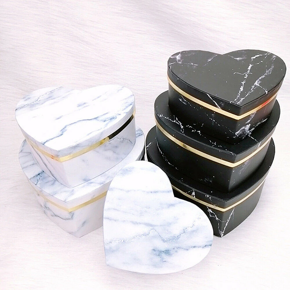 3pcs/set Heart Shaped Marbled Look Gift Box Candy Container Packaging Wedding Party Case DIY In Black White Color
3pcs/set Heart Shaped Marbled Look Gift Box Candy Container Packaging Wedding Party Case DIY In Black White Color