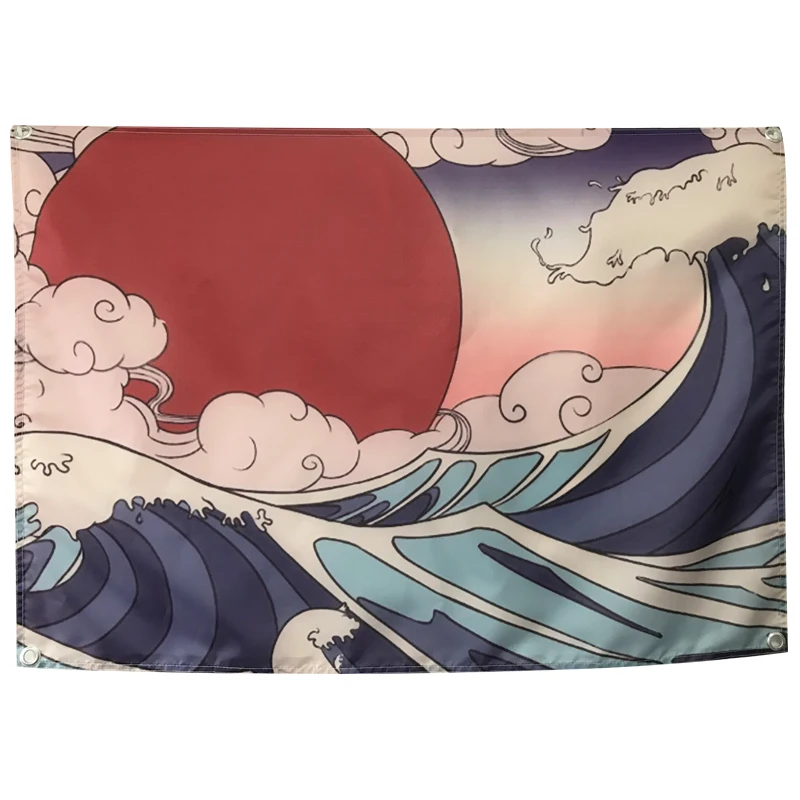 Kanagawa Tattoo Banners Tapestry Retro Poster Wall Sticker Bar Cafe Home Decor large size Hanging Flag 4 Gromments in Corners
Kanagawa Tattoo Banners Tapestry Retro Poster Wall Sticker Bar Cafe Home Decor large size Hanging Flag 4 Gromments in Corners