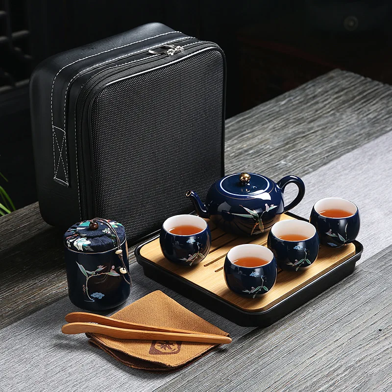 Portable Japanese Black Pottery Travel Tea Set High Quality Hotel Simple Kung Fu Tea Cup and Tray Business Gifts Teaware Elegant
Portable Japanese Black Pottery Travel Tea Set High Quality Hotel Simple Kung Fu Tea Cup and Tray Business Gifts Teaware Elegant