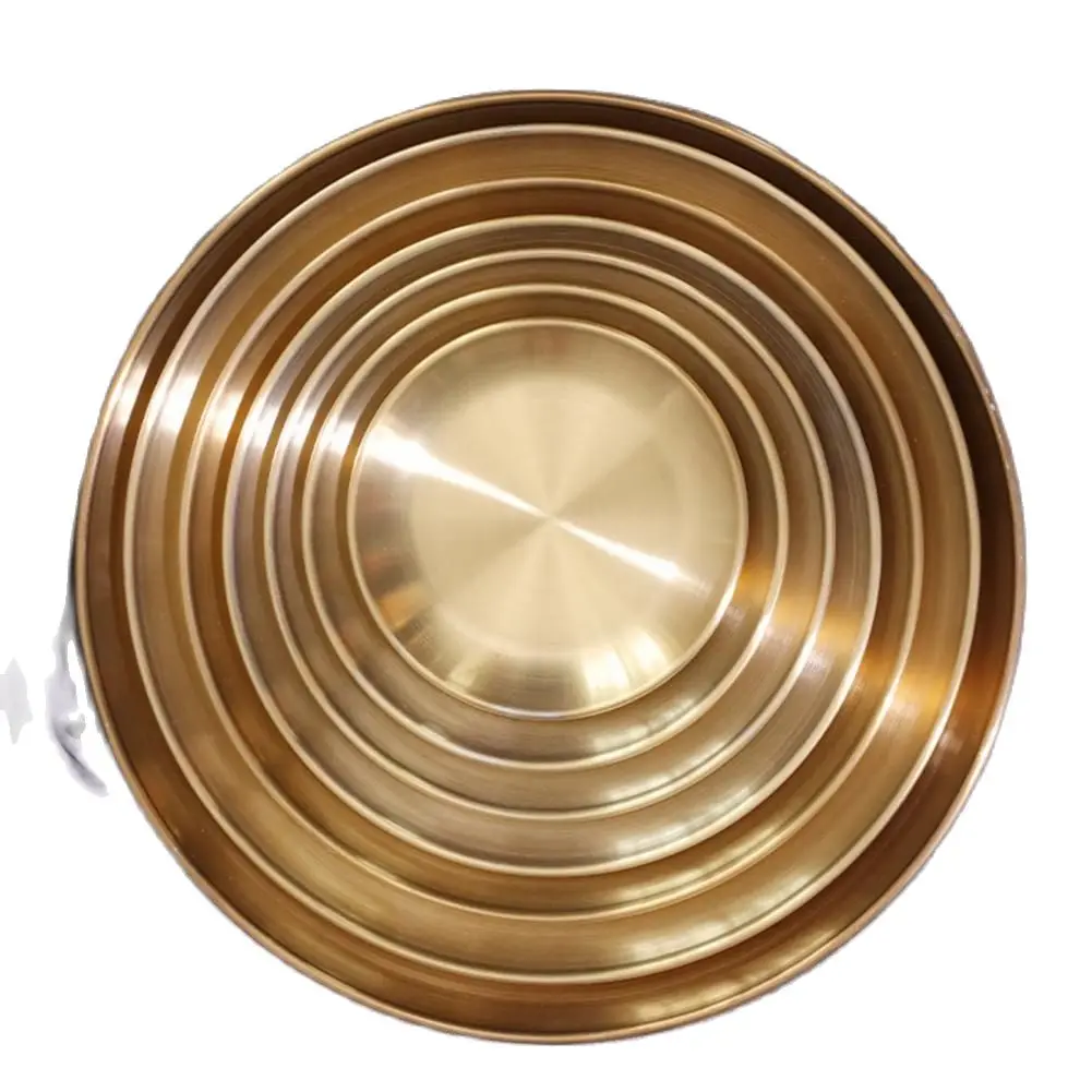 Элегантные лотки для фруктов, устойчивые к выцветанию, 7 размеров, пластина для украшений, универсальный блестящий металлический лоток 
Элегантные лотки для фруктов, устойчивые к выцветанию, 7 размеров, пластина для украшений, универсальный блестящий металлический лоток