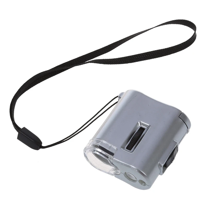 40 x 25mm Glass Lens Jeweler Loupe Magnifier with LED-Silver & Microscope with LED Illuminating 60 x Magnifier
40 x 25mm Glass Lens Jeweler Loupe Magnifier with LED-Silver & Microscope with LED Illuminating 60 x Magnifier