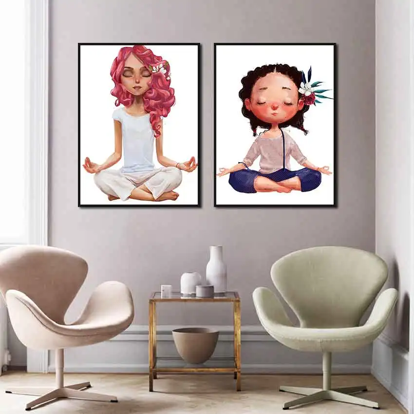 Yoga Girl Meditate Cartoon Canvas Painting Picture Simple Wall Poster Art Crafts Gift for Living Room Corridor Home Decoration
Yoga Girl Meditate Cartoon Canvas Painting Picture Simple Wall Poster Art Crafts Gift for Living Room Corridor Home Decoration