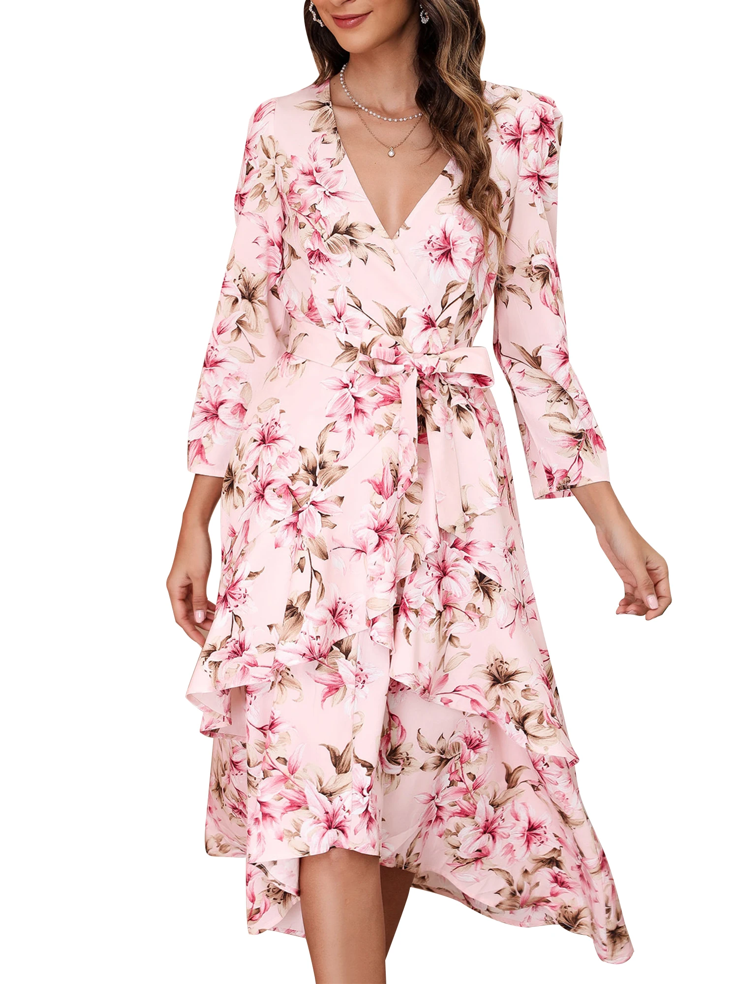 Floral Dresses For Women 2021 Casual Beach Midi Long Sleeve Lightweight All-Match Sexy Sweet Draw String V-Neck Casual Dress
Floral Dresses For Women 2021 Casual Beach Midi Long Sleeve Lightweight All-Match Sexy Sweet Draw String V-Neck Casual Dress