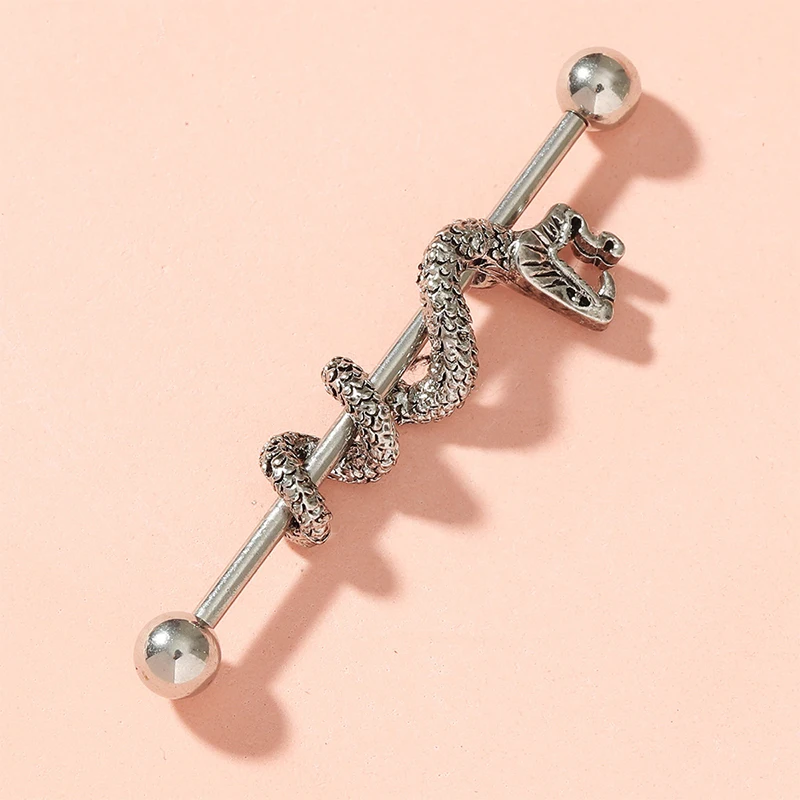 Stainless Steel Snake Dragon Punk Long Ear Piercings Helix Piercings Earring Tragus Barbell Piercings Gothic Man Body Jewelry 
Stainless Steel Snake Dragon Punk Long Ear Piercings Helix Piercings Earring Tragus Barbell Piercings Gothic Man Body Jewelry