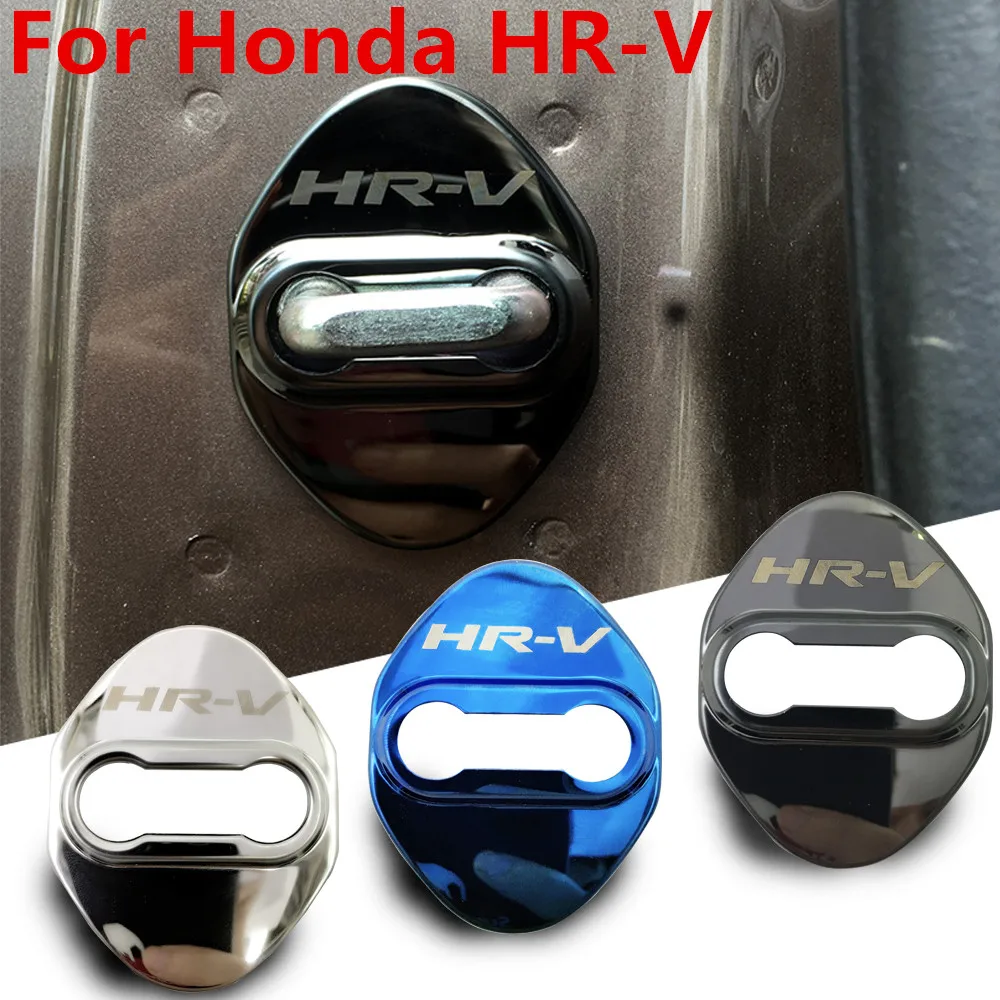 

Крышка замка двери автомобиля FLYJ, защелка крышки, 4 шт., защита от ржавчины, для Honda HRV HR-V, наклейка на автомобиль