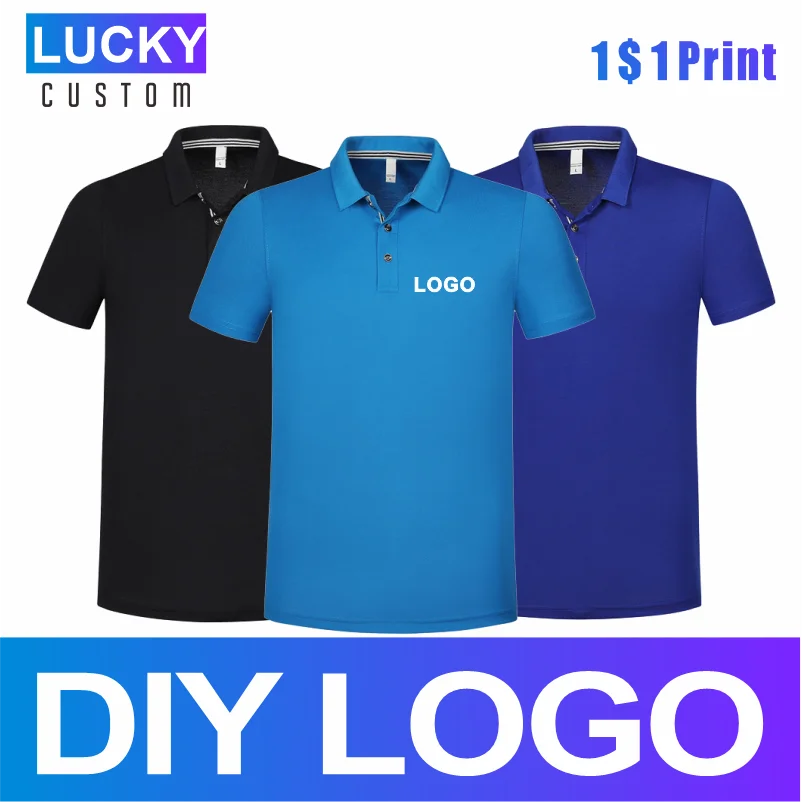 

Men's Shirt Cotton Man Polo Custom Print Printing Embroidery Company Logo Short Sleeve Solid Color Polos 4xl