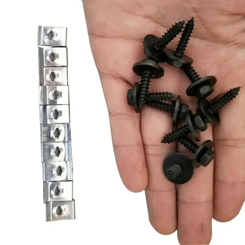 40Pcs/20Set Screw Clips Black & Silver Engine Guard Metal Nut Undertray Durable High Quality
40Pcs/20Set Screw Clips Black & Silver Engine Guard Metal Nut Undertray Durable High Quality