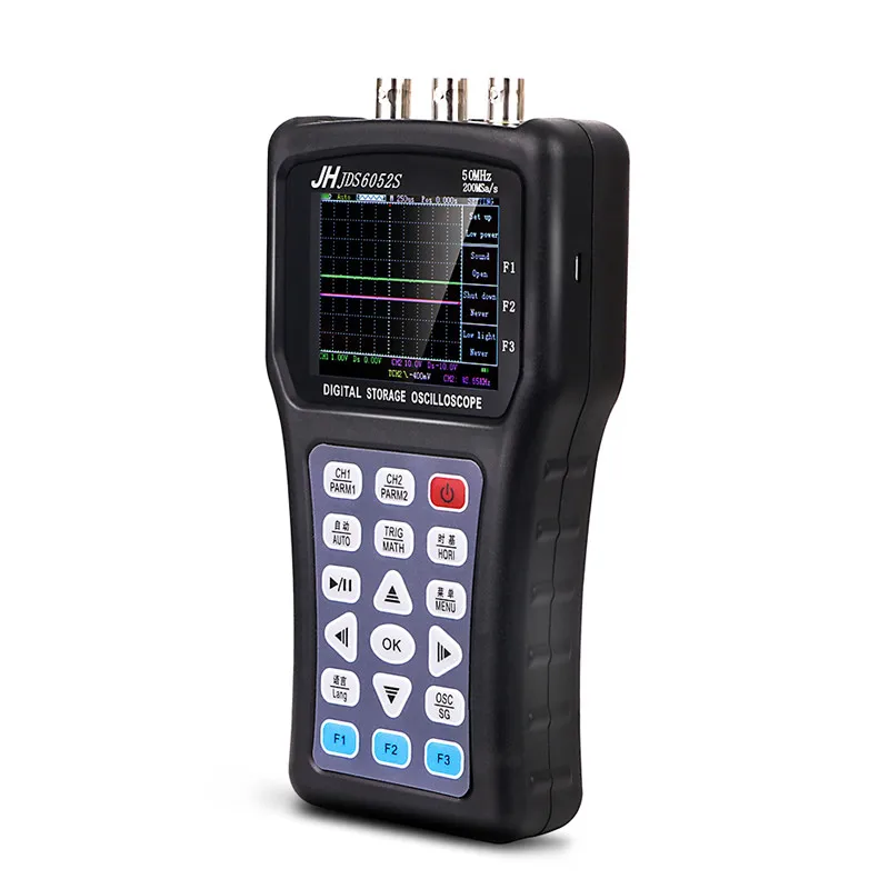 Портативный Ручной осциллограф JDS6052S цифровой Storagesignal функция генератор 20 МГц AC/DC