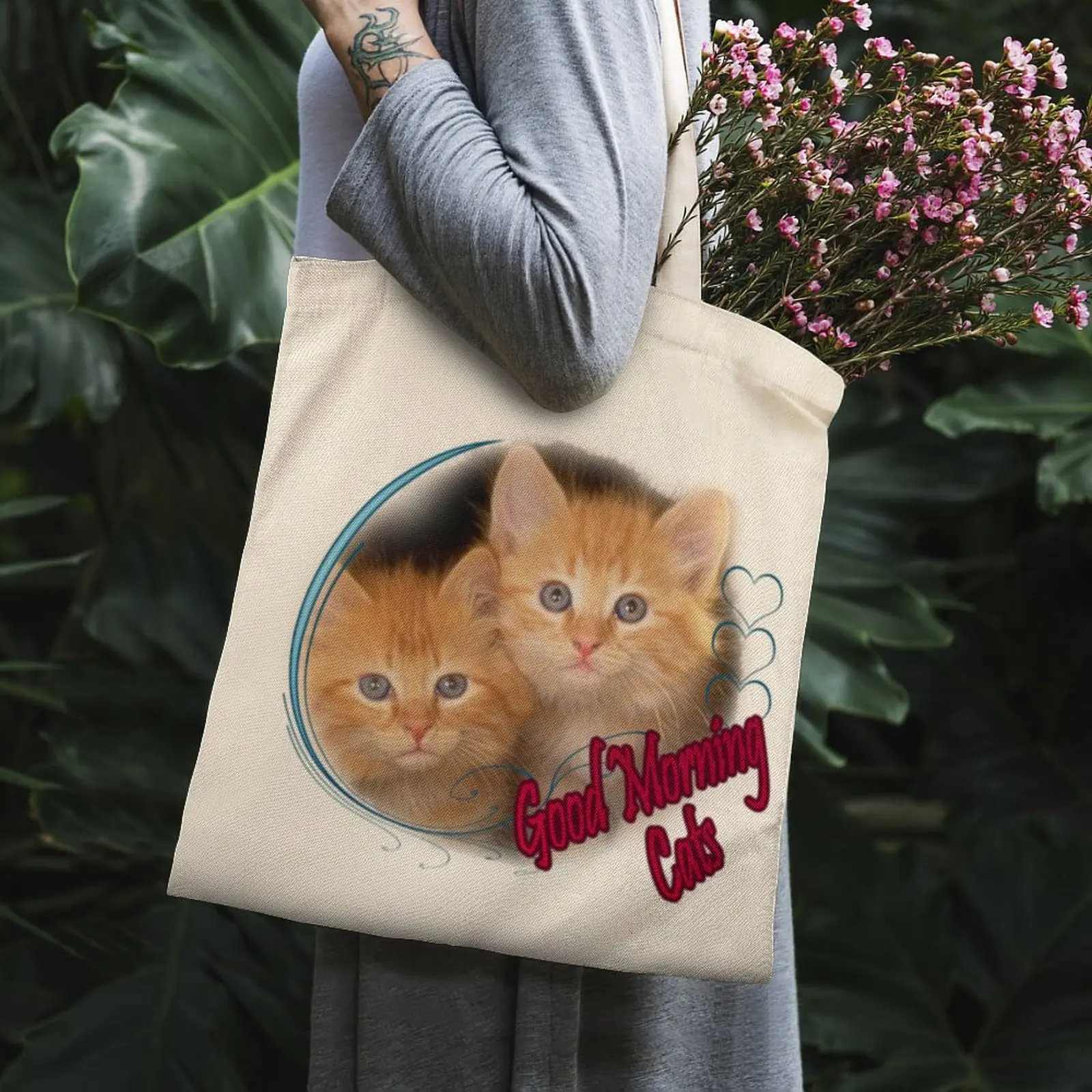 Good Morning Cats 1 Tote Bag White Shopper Bag Swag School Custom Logo 
Good Morning Cats 1 Tote Bag White Shopper Bag Swag School Custom Logo
