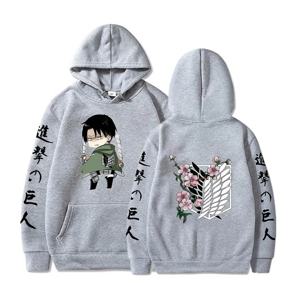Kawaii Levi Ackerman Print Hoodie Men Women Casual Autumn Hooded Collar Sweatshirt Oversized Pullover Coat Attack on Titan Fans
Kawaii Levi Ackerman Print Hoodie Men Women Casual Autumn Hooded Collar Sweatshirt Oversized Pullover Coat Attack on Titan Fans