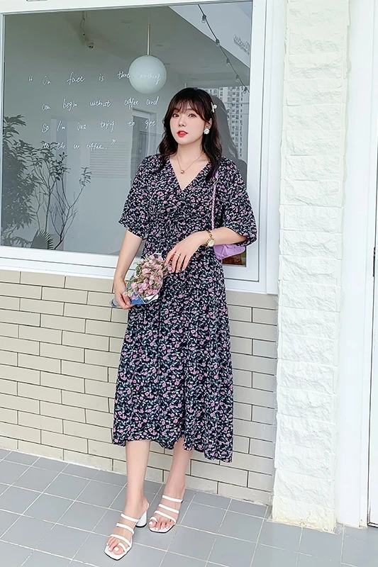 COIGARSAM 3XL Plus Size Floral Women dress Summer Chiffon V-Neck Dresses And Red Black Yellow 583
COIGARSAM 3XL Plus Size Floral Women dress Summer Chiffon V-Neck Dresses And Red Black Yellow 583
