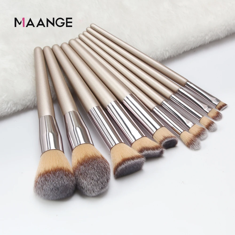 MAANGE 10 Pcs/set Makeup Brushes Set Cosmetic Foundation Powder Blush Eyeshadow Blending Make Up Brush Beauty Tool Kit maquiagem
MAANGE 10 Pcs/set Makeup Brushes Set Cosmetic Foundation Powder Blush Eyeshadow Blending Make Up Brush Beauty Tool Kit maquiagem
