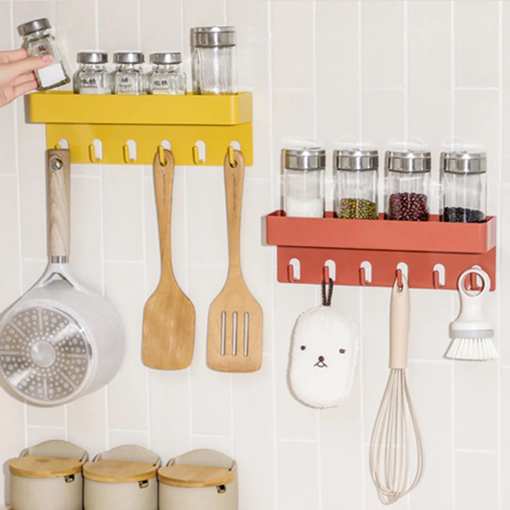 Wall Mounted Storage Rack Hanging Hook Punch-free Space Saving Seasoning ABS Rack Key Holder for Bathroom Kitchen Hall
Wall Mounted Storage Rack Hanging Hook Punch-free Space Saving Seasoning ABS Rack Key Holder for Bathroom Kitchen Hall