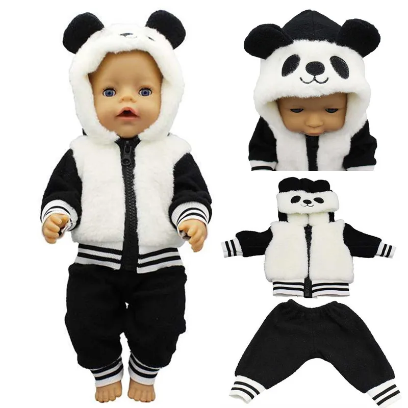 Warm Suit Doll Clothes Fit 17 Inch Panda Hoodie+Trousers 43cm Baby Born Accessories Dolls for Girls Festiival Gift Eyes for Toys
Warm Suit Doll Clothes Fit 17 Inch Panda Hoodie+Trousers 43cm Baby Born Accessories Dolls for Girls Festiival Gift Eyes for Toys