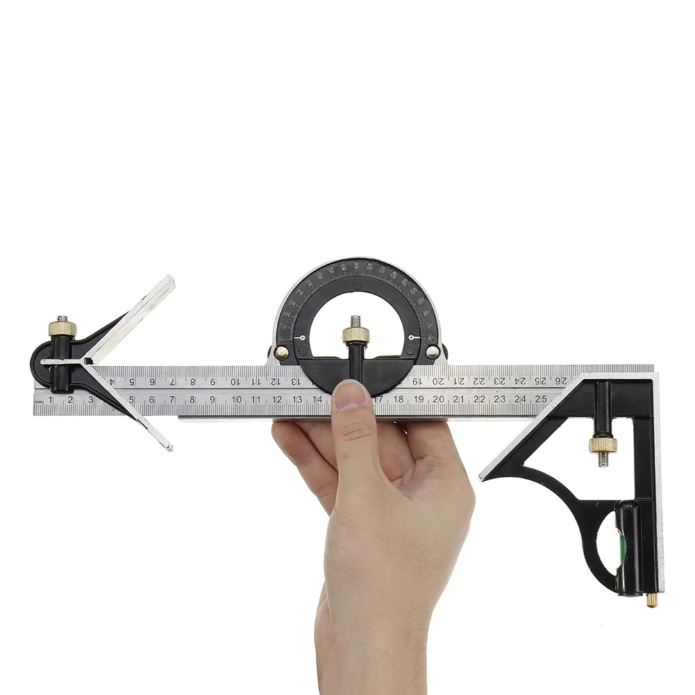 Square Angle Ruler Protractor Straightedge Stainless Steel Measuring Tools for Woodworking Engineers Tool Combination
Square Angle Ruler Protractor Straightedge Stainless Steel Measuring Tools for Woodworking Engineers Tool Combination