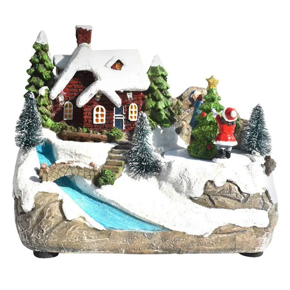 Christmas Glowing LED Light Music House Hand-painted And Animated Crafts Cabin Figurines Christmas Decorations Ornament Gifts
Christmas Glowing LED Light Music House Hand-painted And Animated Crafts Cabin Figurines Christmas Decorations Ornament Gifts