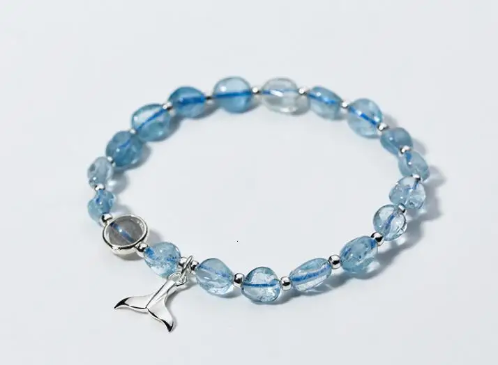 Real. 100% 925 Sterling Silver Fine Jewelry Aquamarine crystal &moonstone Chain Bracelet Mermaid GTLS617
Real. 100% 925 Sterling Silver Fine Jewelry Aquamarine crystal &moonstone Chain Bracelet Mermaid GTLS617