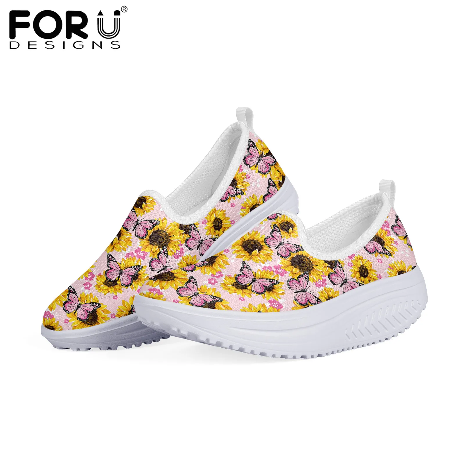 FORUDESIGNS Sunflower with Butterfly Pattern Casual Women Mesh Breathable Shoes Female Lighted Fashion Swing Shoes Girl Zapatos
FORUDESIGNS Sunflower with Butterfly Pattern Casual Women Mesh Breathable Shoes Female Lighted Fashion Swing Shoes Girl Zapatos
