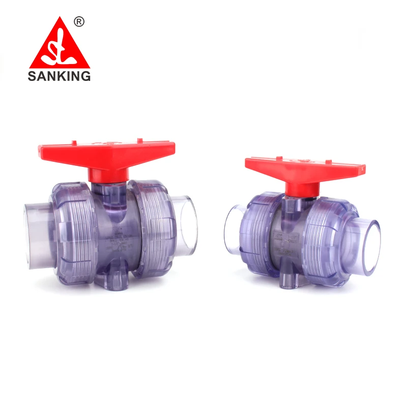 Sanking 20mm-63mm Transparent PVC True Union Ball Valve PVC Union Ball Valve Ball Valve Double Union for Chemical Industry
Sanking 20mm-63mm Transparent PVC True Union Ball Valve PVC Union Ball Valve Ball Valve Double Union for Chemical Industry