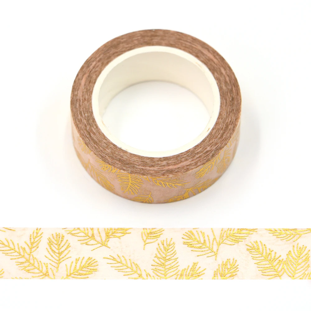 10pcs/Lot 15mm x 10m Pale Pink Gold Foil Pine Needles Washi Tape Sticker Stationery Paper Masking Adhesive Christmas washy tape
10pcs/Lot 15mm x 10m Pale Pink Gold Foil Pine Needles Washi Tape Sticker Stationery Paper Masking Adhesive Christmas washy tape