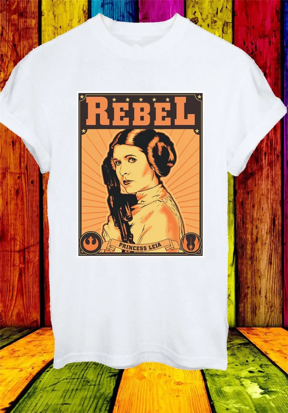 Сексуальная принцесса раб Leia Rebel Star Wars Force Art мужская и женская футболка унисекс 749