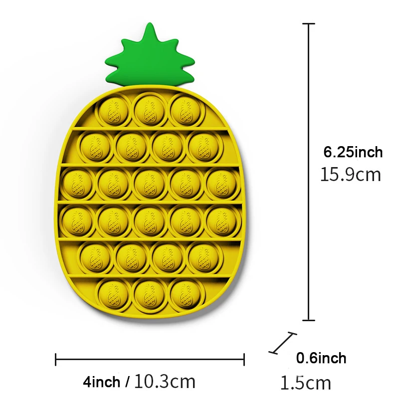 PT95 PT298 Pineapple Push Pops Bubble Sensory Toy for Adult Child Funny Anti-stress Pop It Fidget Reliver Stress
PT95 PT298 Pineapple Push Pops Bubble Sensory Toy for Adult Child Funny Anti-stress Pop It Fidget Reliver Stress