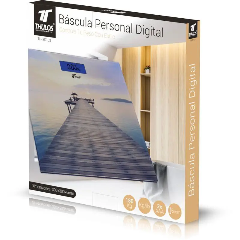 Thulos, Digital Bathroom Scale With Max 180kg, Measures Weight In Kg And With Automatic Lighting Will And Slag.
Thulos, Digital Bathroom Scale With Max 180kg, Measures Weight In Kg And With Automatic Lighting Will And Slag.