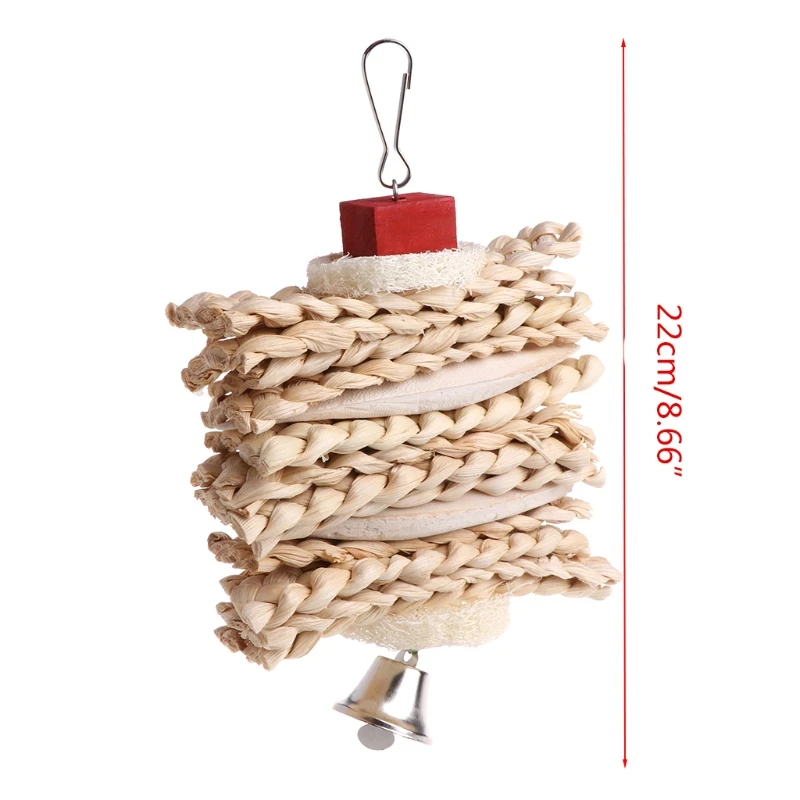 Bird Parrot Cage Hanging Toys Cuttlebone Loofah Sponge Dough Twist Chewing Toy With Bell
Bird Parrot Cage Hanging Toys Cuttlebone Loofah Sponge Dough Twist Chewing Toy With Bell
