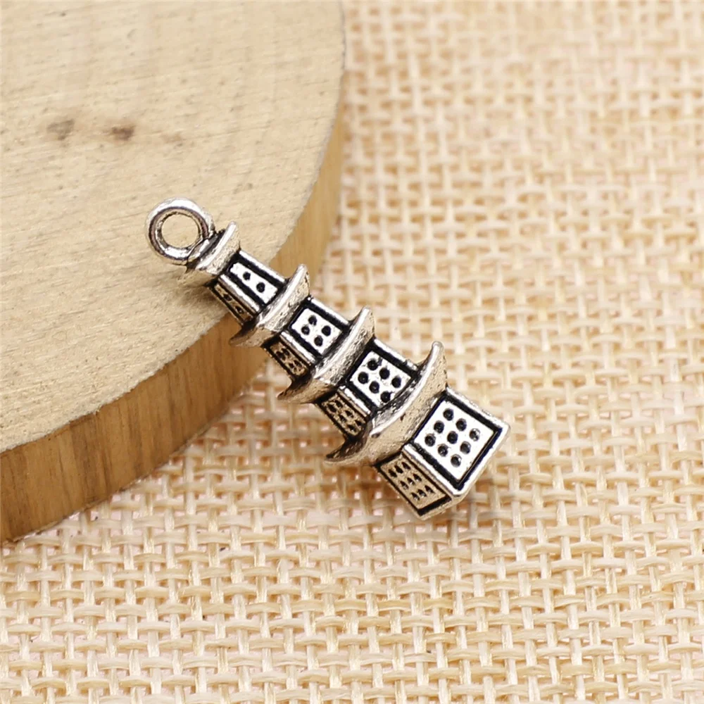 5Pcs 8x26mm Antique Silver Color Pagoda Charms Antique Jewelry Making DIY Handmade Craft
5Pcs 8x26mm Antique Silver Color Pagoda Charms Antique Jewelry Making DIY Handmade Craft