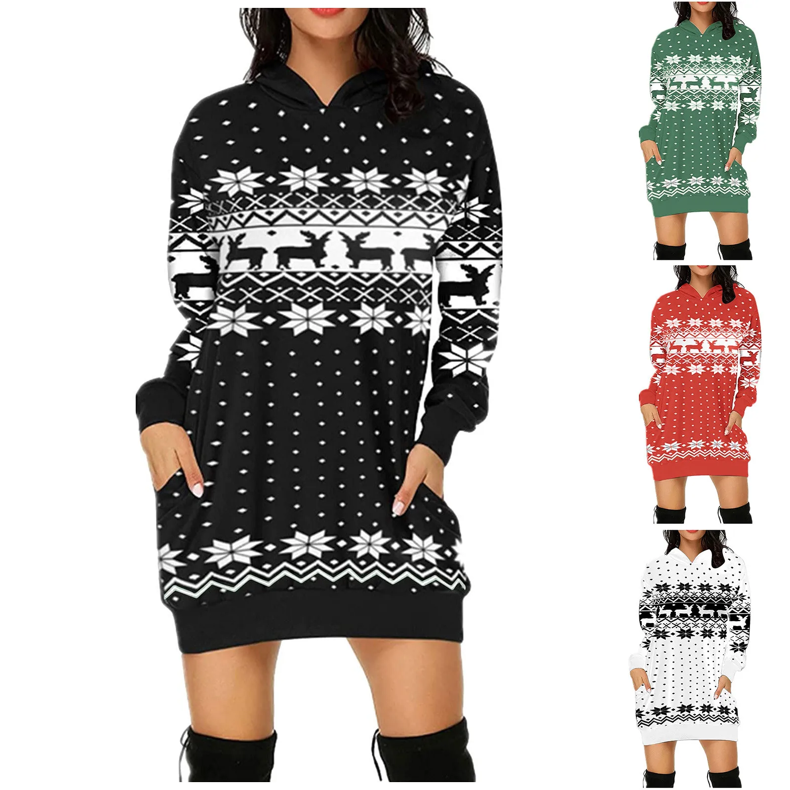 Large Size Dress Casual Printed Cartoon Christmas Dress Autumn Winter Long Sleeve A -line Dress Plus Size Women Clothing
Large Size Dress Casual Printed Cartoon Christmas Dress Autumn Winter Long Sleeve A -line Dress Plus Size Women Clothing
