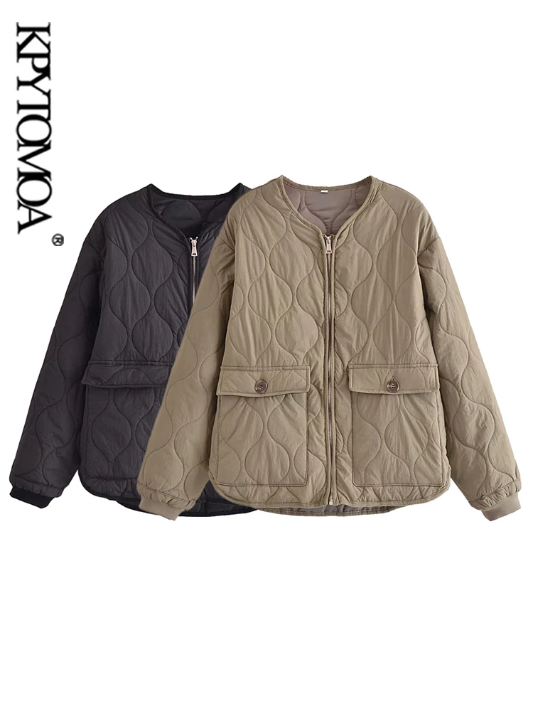 KPYTOMOA Женская мода с карманами свободная стеганая куртка пальто Винтажная с длинным рукавом на молнии женская верхняя одежда шикарные топы 
KPYTOMOA Женская мода с карманами свободная стеганая куртка пальто Винтажная с длинным рукавом на молнии женская верхняя одежда шикарные топы